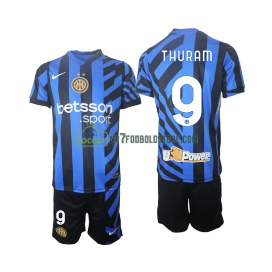Inter Milan Trøje Marcus Thuram 9 Børn Hjemmebane Fodboldsæt 2024-2025 Kortærmet