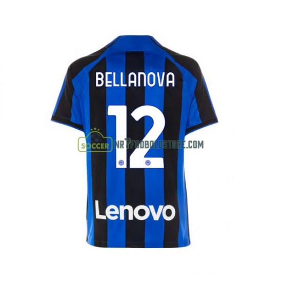 Inter Milan Trøje Raoul Bellanova 12 Mænd Hjemmebane Fodboldsæt 2022-2023 Kortærmet