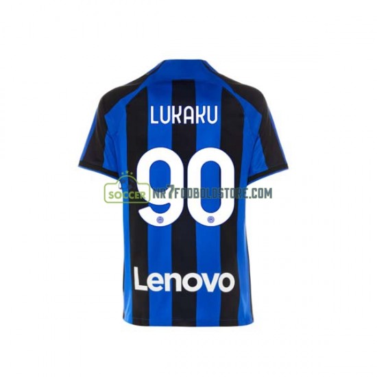 Inter Milan Trøje Romelu Lukaku 90 Mænd Hjemmebane Fodboldsæt 2022-2023 Kortærmet