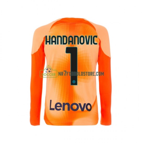 Inter Milan Trøje Samir Handanovic 1 Målmand Mænd 4. Valg Fodboldsæt 2022-2023 Langærmet