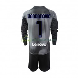 Inter Milan Trøje Samir Handanovic 1 Målmand Børn Hjemmebane Fodboldsæt 2022-2023 Langærmet