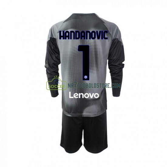 Inter Milan Trøje Samir Handanovic 1 Målmand Børn Hjemmebane Fodboldsæt 2022-2023 Langærmet