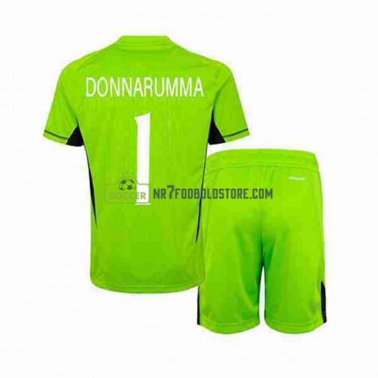 Italien Trøje Donnarumma 1 Målmand Børn Hjemmebane Fodboldsæt 2023 Kortærmet