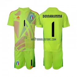 Italien Trøje Donnarumma 1 Målmand Børn Hjemmebane Fodboldsæt Euro 2024 Kortærmet