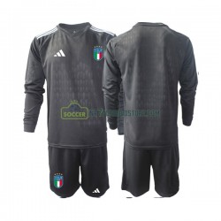 Italien Trøje 2023 Målmand Børn Udebane Fodboldsæt Langærmet