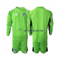 Italien Trøje 2023 Målmand Børn Hjemmebane Fodboldsæt Langærmet