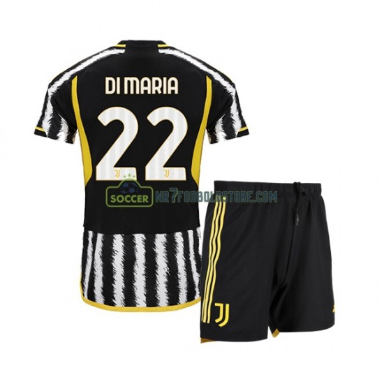 Juventus Trøje Angel Di Maria 22 Børn Hjemmebane Fodboldsæt 2023-2024 Kortærmet