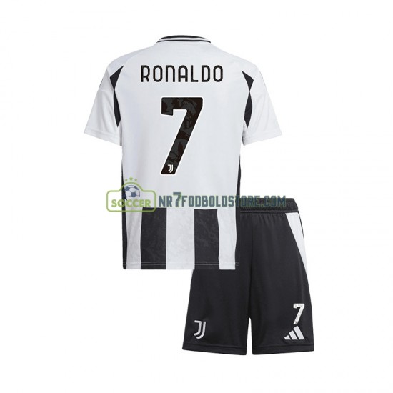 Juventus Trøje Cristiano Ronaldo 7 Børn Hjemmebane Fodboldsæt 2024-2025 Kortærmet