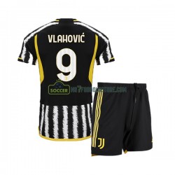 USA Juventus Trøje Dn Vlahovic 9 Børn Hjemmebane Fodboldsæt 2023-2024 Kortærmet