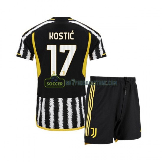 Juventus Trøje Filip Kostic 17 Børn Hjemmebane Fodboldsæt 2023-2024 Kortærmet