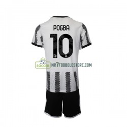 Juventus Trøje Pogba 10 Børn Hjemmebane Fodboldsæt 2022-2023 Kortærmet