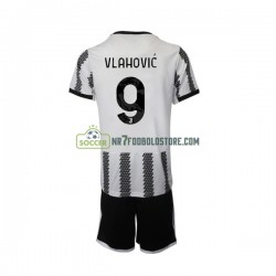 Juventus Trøje Vlahovic 9 Børn Hjemmebane Fodboldsæt 2022-2023 Kortærmet