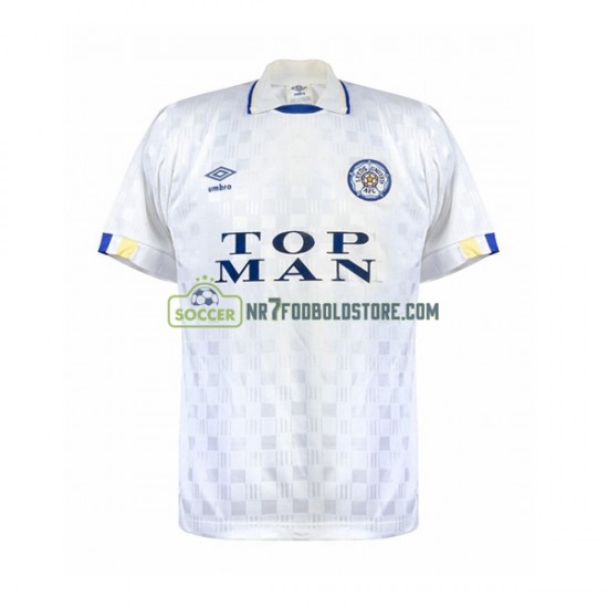 Leeds United Trøje Retro Mænd Hjemmebane Fodboldsæt 1989-1990 Kortærmet