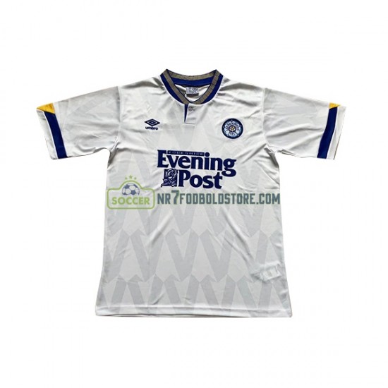 Leeds United Trøje Retro Mænd Hjemmebane Fodboldsæt 1991-1992 Kortærmet