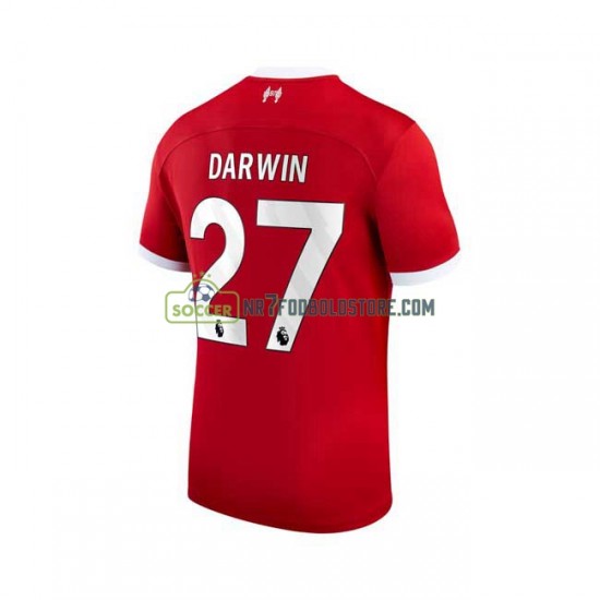 Liverpool Trøje Darwin Nunez 27 Mænd Hjemmebane Fodboldsæt 2023-2024 Kortærmet