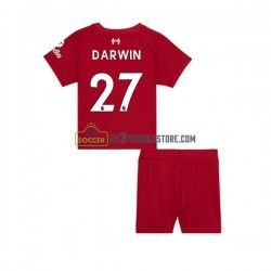 Liverpool Trøje Darwin Nunez 27 Børn Hjemmebane Fodboldsæt 2022-2023 Kortærmet