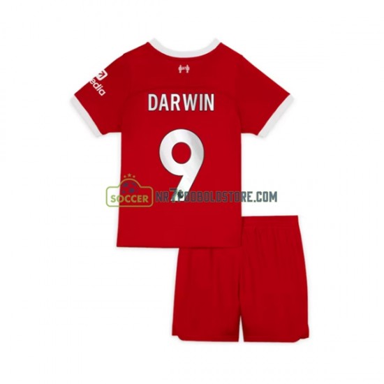Liverpool Trøje Darwin Nunez 9 Børn Hjemmebane Fodboldsæt 2023-2024 Kortærmet