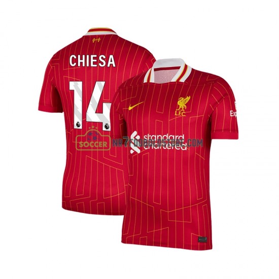 Liverpool Trøje Federico Chiesa 14 Mænd Hjemmebane Fodboldsæt 2024-2025 Kortærmet