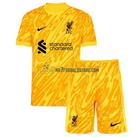 Liverpool Trøje Målmand Børn 4. Valg Fodboldsæt 2024-2025 Kortærmet