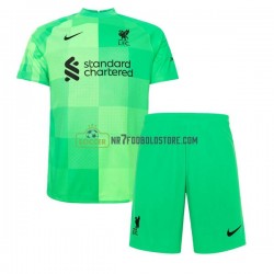 Liverpool Trøje Målmand Børn Hjemmebane Fodboldsæt 2021-2022 Kortærmet 