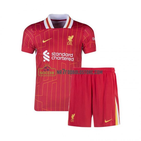 Liverpool Trøje Børn Hjemmebane Fodboldsæt 2024-2025 Kortærmet