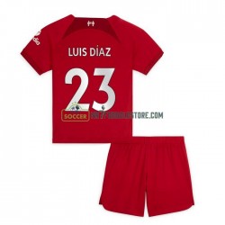Liverpool Trøje Diaz 23 Børn Hjemmebane Fodboldsæt 2022-2023 Kortærmet