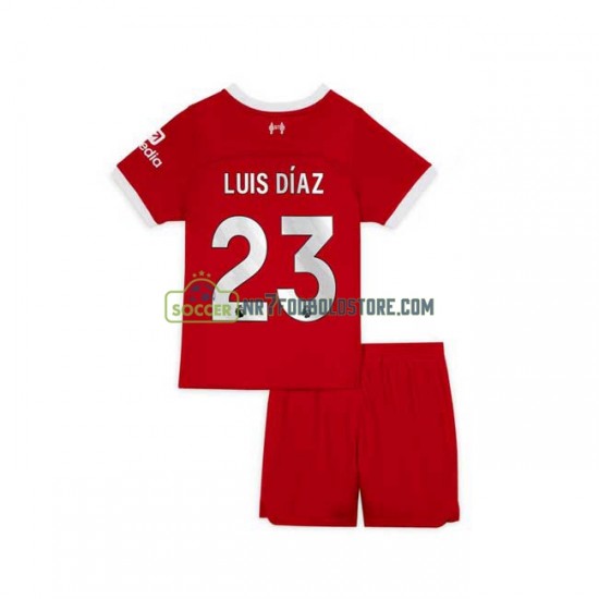 Liverpool Trøje Luis Diaz 23 Børn Hjemmebane Fodboldsæt 2023-2024 Kortærmet