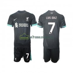 Liverpool Trøje Luis Diaz 7 Børn Udebane Fodboldsæt 2024-2025 Kortærmet