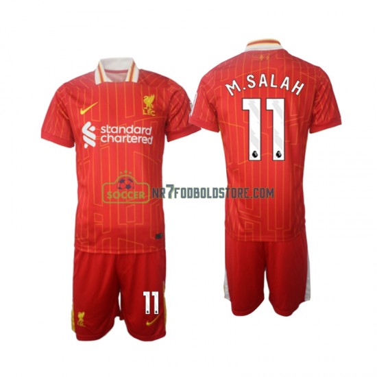 Liverpool Trøje M.Salah 11 Børn Hjemmebane Fodboldsæt 2024-2025 Kortærmet