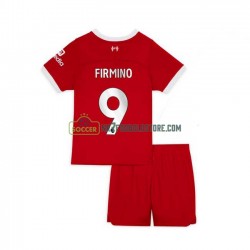 Liverpool Trøje Roberto Firmino 9 Børn Hjemmebane Fodboldsæt 2023-2024 Kortærmet