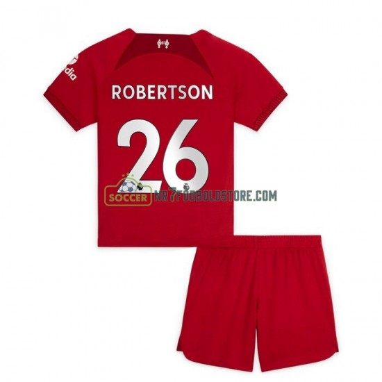 Liverpool Trøje Robertson 26 Børn Hjemmebane Fodboldsæt 2022-2023 Kortærmet