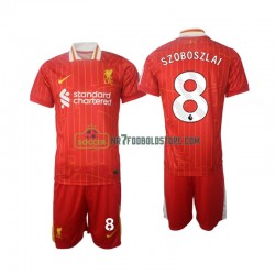 Liverpool Trøje Szoboszlai 8 Børn Hjemmebane Fodboldsæt 2024-2025 Kortærmet