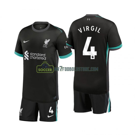 Liverpool Trøje Virgil 4 Børn Udebane Fodboldsæt 2024-2025 Kortærmet
