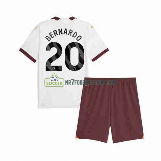 Manchester City Trøje Bernardo Silva 20 Børn Udebane Fodboldsæt 2023-2024 Kortærmet