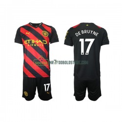 Manchester City Trøje De Bruyne 17 Børn Udebane Fodboldsæt 2022-2023 Kortærmet