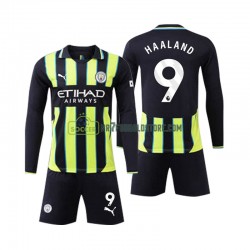 Manchester City Trøje Erling Haaland 9 Børn Udebane Fodboldsæt 2024-2025 Langærmet