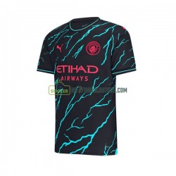 Manchester City Trøje Erling Haaland 9 Mænd 3. Valg Fodboldsæt 2023-2024 Kortærmet