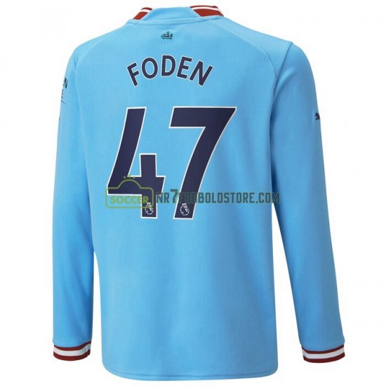 Manchester City Trøje Foden 47 Hjemmebane Fodboldsæt 2022-2023 Langærmet