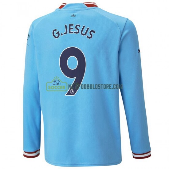 Manchester City Trøje G.Jesus 9 Hjemmebane Fodboldsæt 2022-2023 Langærmet