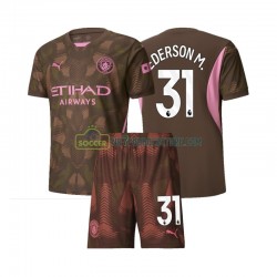 Manchester City Trøje Ederson M 31 Målmand Børn Hjemmebane Fodboldsæt 2024-2025 Kortærmet