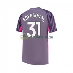 Manchester City Trøje Ederson Moraes 31 Målmand Mænd Udebane Fodboldsæt 2023-2024 Kortærmet