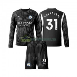 Manchester City Trøje Ederson Moraes 31 Målmand Børn 4. Valg Fodboldsæt 2024-2025 Langærmet