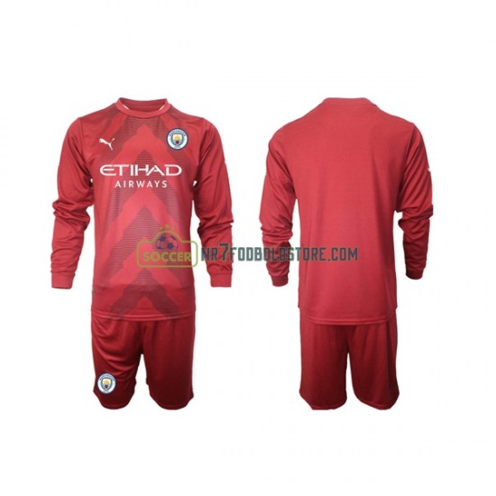 Manchester City Trøje Målmand Børn Hjemmebane Fodboldsæt 2022-2023 Langærmet