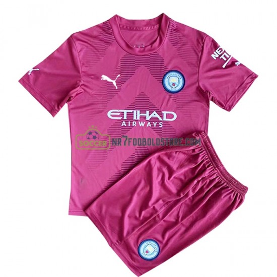 Manchester City Trøje Målmand Børn Hjemmebane Fodboldsæt 2022-2023 Kortærmet