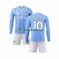 Manchester City Trøje Grealish 10 Børn Hjemmebane Fodboldsæt 2023-2024 Langærmet
