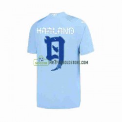 Manchester City Trøje Haaland 9 Special Printing Mænd Hjemmebane Fodboldsæt 2023-2024 Kortærmet