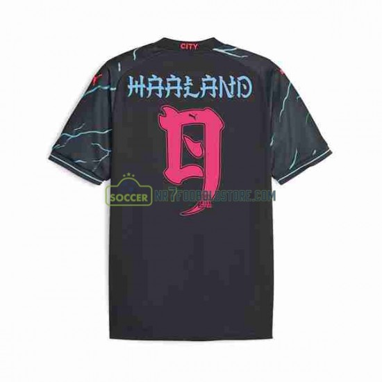 Manchester City Trøje Haaland 9 Special Printing Mænd 3. Valg Fodboldsæt 2023-2024 Kortærmet