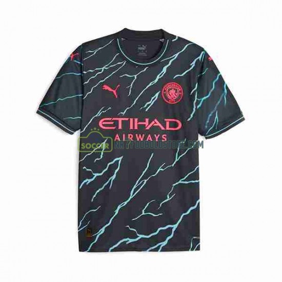Manchester City Trøje Haaland 9 Special Printing Mænd 3. Valg Fodboldsæt 2023-2024 Kortærmet