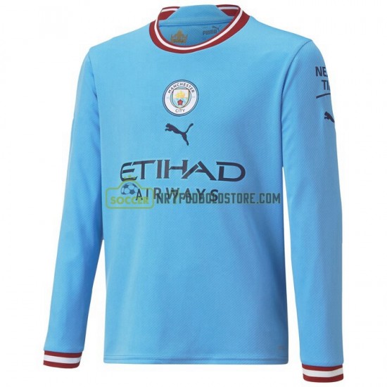 Manchester City Trøje Hjemmebane Fodboldsæt 2022-2023 Langærmet