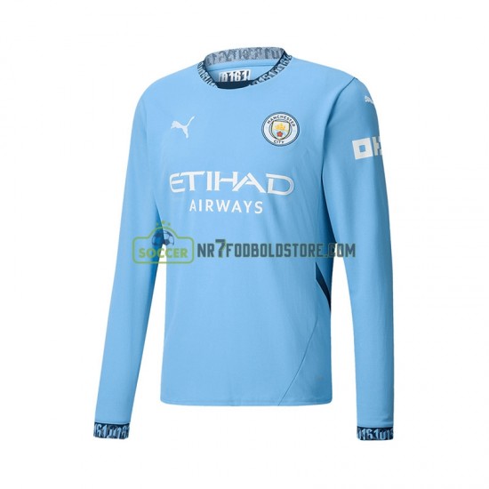 Manchester City Trøje Mænd Hjemmebane Fodboldsæt 2024-2025 Langærmet